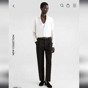 Dolce & GABANNA Men's Luxury Black Wool Dress Formal Pants 32x29